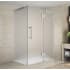 Aston 72" High x 42" Wide x 38" Deep Hinged Frameless Shower Enclosure with Frosted Glass Chrome