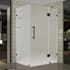 Aston 72" High x 42" Wide x 32" Deep Hinged Frameless Shower Enclosure with Frosted Glass and a Two Tiered Shelving System Bronze