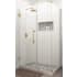Aston Bromley 72" High x 46" Wide x 32" Deep Hinged Frameless Shower Enclosure with 24" Door Width and Clear Glass Brushed Gold