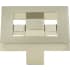 Atlas Homewares Nobu 1-3/8 Inch Square Cabinet Knob Brushed Nickel