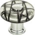 Atlas Homewares Dream Glass 1-1/2 Inch Mushroom Cabinet Knob Polished Chrome