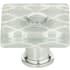 Atlas Homewares Dream Glass 1-1/2 Inch Square Cabinet Knob Polished Chrome