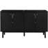 Avanity Adele 60" Double Free Standing Vanity Cabinet Only - Less Vanity Top Black