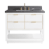 Avanity Allie 43" Free Standing Single Basin Vanity Set with Wood Cabinet and Quartz Vanity Top White