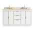 Avanity Austen 61" Free Standing Double Basin Vanity Set with Wood Cabinet and Marble Vanity Top White