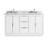 Avanity Austen 60" Free Standing Double Basin Vanity Set with Wood Cabinet and Marble Vanity Top White