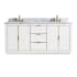 Avanity Austen 73" Free Standing Double Basin Vanity Set with Wood Cabinet and Marble Vanity Top White