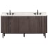 Avanity Blakely 73" Free Standing Double Basin Vanity Set with Cabinet and Quartz Vanity Top Brown Oak