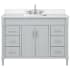 Avanity Bristol 48" Free Standing Single Basin Vanity Set with Cabinet and Engineered Stone Vanity Top Light Gray