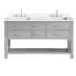 Avanity Brooks 61" Free Standing Double Basin Vanity Set with Cabinet and Engineered Stone Vanity Top Chilled Gray