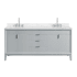 Avanity Emma 73" Free Standing Double Basin Vanity Set with Cabinet and Engineered Stone Vanity Top Dove Gray