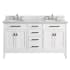 Avanity Madison 60" Free Standing Double Basin Vanity Set with Wood Cabinet and Vanity Top White / Carrera White Top