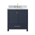 Avanity Modero 31" Free Standing Single Basin Vanity Set with Wood Cabinet and Marble Vanity Top Navy Blue