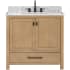 Avanity Modero 37" Free Standing Single Basin Vanity Set with Cabinet and Marble Vanity Top Brushed Oak