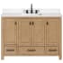 Avanity Modero 48" Free Standing Single Basin Vanity Set with Cabinet and Engineered Stone Vanity Top Brushed Oak