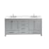 Avanity Modero 73" Free Standing Double Basin Vanity Set with Cabinet and Engineered Stone Vanity Top Chilled Gray