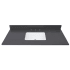 Avanity 43" Quartz Vanity Top with Undermount Rectangular Sink and Backsplash Dark Gray