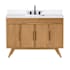 Avanity Taylor 49" Free Standing Single Basin Vanity Set with Cabinet and Engineered Stone Vanity Top Natural Teak
