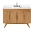 Avanity Taylor 49" Free Standing Single Basin Vanity Set with Cabinet and Quartz Vanity Top Natural Teak