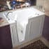 Avano Walk-In Tubs 52" Gel Coated Air Bathtub for Alcove Installations with Left Drain, Roman Tub Faucet and Handshower White