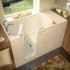 Avano Walk-In Tubs 60" Gel Coated Air Bathtub for Alcove Installations with Left Drain, Roman Tub Faucet and Handshower Biscuit
