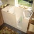 Avano Walk-In Tubs 60" Gel Coated Air Bathtub for Alcove Installations with Right Drain, Roman Tub Faucet and Handshower Biscuit
