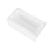 Avano Sahara 60" Acrylic Air Bathtub for Alcove Installations with Left Drain White