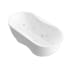 Avano Lanai 71-1/4" Acrylic Whirlpool Bathtub for Freestanding Installations with Center Drain White