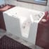Avano Walk-In Tubs 59-3/4" Gel Coated Air / Whirlpool Bathtub for Alcove Installations with Right Drain, Roman Tub Faucet and Handshower White