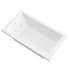 Avano Bali 72" Acrylic Whirlpool Bathtub for Drop-In Installations with Right Drain White
