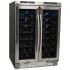 Avanti 24 Inch Wide 4.2 Cu. Ft. Capacity 38 Bottle Built-In Dual Zone Wine Cooler Stainless Steel