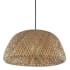 Avenue Lighting Tulum 17" Wide Pendant with Bamboo Wicker Shade Bamboo Wicker / Black