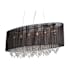 Avenue Lighting Beverly Dr. 6 Light 39" Wide Crystal Linear Chandelier Black Silk String