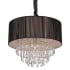 Avenue Lighting Vineland Ave. 5 Light 19" Wide Drum Chandelier with Silk Shade Black Silk String