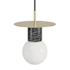 Avenue Lighting Newport 8" Wide Mini Pendant Brushed Brass / Black