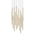 Avenue Lighting Filmore Ave. 17 Light 47" Wide LED Linear Pendant Aged Brass