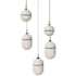 Avenue Lighting Sedona 5 Light 16" Wide Multi Light Pendant Alabaster / Aged Brass
