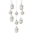 Avenue Lighting Sedona 9 Light 20" Wide Multi Light Pendant Alabaster / Aged Brass