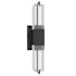 Avenue Lighting The Original Glacier 2 Light 17" Tall LED Bath Bar with Snow Crystal Shade Black