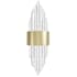 Avenue Lighting Aspen 22" Tall LED Wall Sconce with Bubbled Crystal Shades Brushed Brass