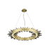 Avenue Lighting Aspen 34" Wide LED Crystal Abstract Chandelier Brushed Brass