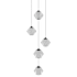 Avenue Lighting Beluga 13" Wide LED Multi Light Pendant with Faceted Acrylic Shades Black