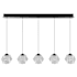 Avenue Lighting Beluga 36" Wide LED Linear Pendant with Faceted Acrylic Shades Black