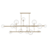Avenue Lighting Delilah 16 Light 84" Wide Abstract Chandelier with Clear Glass Shades Aged Brass