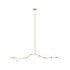 Avenue Lighting Hampton 10 Light 78" Wide Abstract Chandelier with Hand-Blown Glass Shades Brushed Brass / Clear Glass