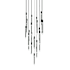 Avenue Lighting Alpine 31 Light 36" Wide LED Multi Light Pendant with Marbleized Crystal Shades Black Jade Glass