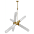 Avenue Lighting Tribeca 6 Light 35" Wide LED Multi Light Pendant Aged Brass