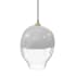 Avenue Lighting Sonoma Ave. 10" Wide Mini Pendant with White/Clear Glass Shade Brushed Brass