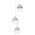 Avenue Lighting Sonoma Ave. 3 Light 18" Wide Multi Light Pendant with White/Clear Glass Shades Brushed Brass