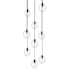 Avenue Lighting Sonoma Ave. 9 Light 37" Wide Multi Light Pendant with Water Glass Shades Dark Bronze